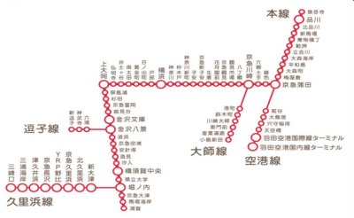 京急の路線図