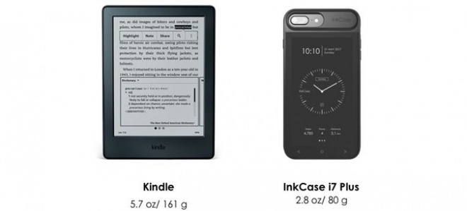 ペーパーディスプレイ付きスマホケース Oaxis「InkCase i7 Plus」
