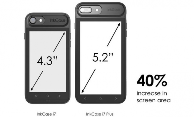 ペーパーディスプレイ付きスマホケース Oaxis「InkCase i7 Plus」