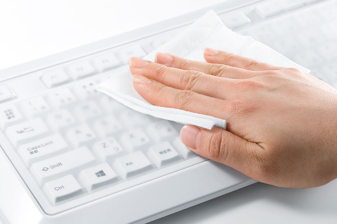 拭いてきれいにできるキーボード