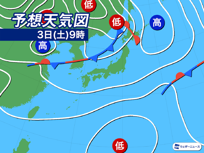 明日10月3日 土 の天気 北海道は雨具の出番 東 西日本は秋晴れ続く ウェザーニューズ Goo ニュース