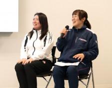女子ラグビーに打ち込む高校・大学生にエール、日本代表選手2人が講演　仕事と競技の両立テーマに