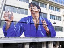 阿部一二三・詩選手の高さ１０ｍ巨大壁画、兄妹のふるさと神戸にお目見え