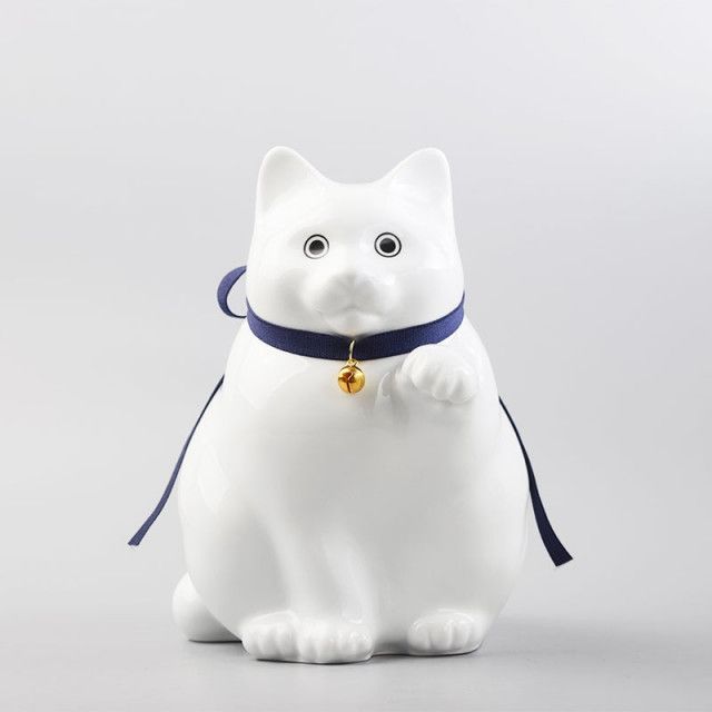 可愛いぽっちゃり猫を飾ってお金も貯まる！肥前吉田焼で作った陶器「へそくりの招き猫」