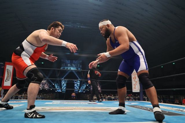【新日本】『KOPW 2021』争奪戦アマチュアレスリングマッチは矢野がオーカーンに勝利！敗戦に不満のオーカーンがエリミネーターを決め矢野が失神＜11.6大阪大会＞