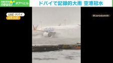 飛行機が溺れる？ 半日で1年分の雨！ ドバイ国際空港が冠水