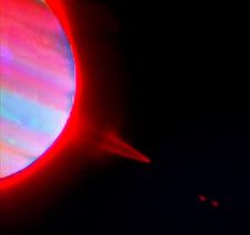 すばる望遠鏡が赤外線でとらえた木星とリング
