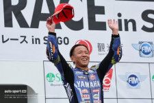 中須賀、81勝目を獲得「昨日の悔しさを跳ね返して、自分の力を発揮した」／2023全日本ロード第3戦SUGO JSB1000レース2
