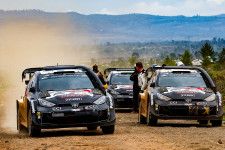 3台中2台にタイヤトラブルも上位キープのトヨタ。勝田貴元は鬼門乗り越え総合2番手浮上／WRC第3戦ケニア
