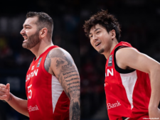 “ベテラン組”として日本代表を支えたハレルソン（左）と比江島（右）［写真］＝fiba.basketball