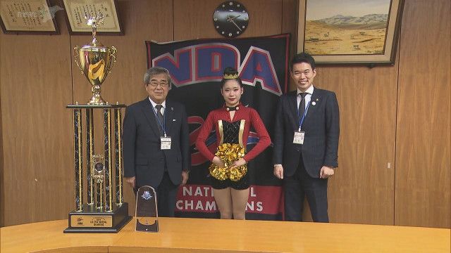 「挑戦を忘れない」チアダンス世界大会優勝の中学生が市に報告／千葉県四街道市