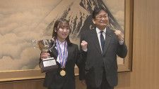 スポーツクライミング　パリ五輪出場目指す女子高校生　千葉市長が激励