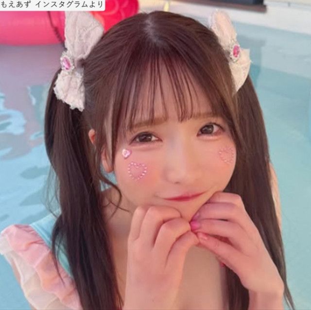 もえあず、水着姿で美スタイル全開　可愛らしい表情に反響「癒やされますね〜」