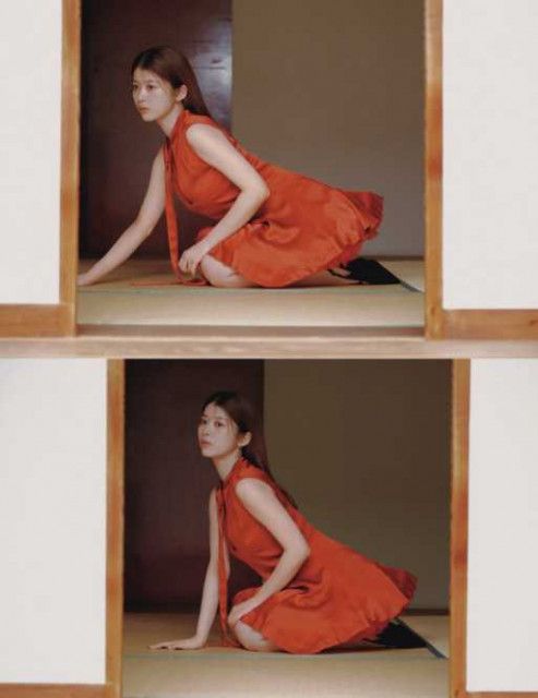馬場ふみか、艶やかな橙色に包まれて『原色美女図鑑』で見せた大人の色香に「美しすぎる」の声殺到