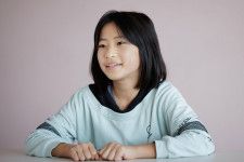 インタビューに応じる12歳の声優、青木遥（あおき・はるか）さん／2011年12月3日生まれ、声優。主な出演に「ちいかわ」ちいかわ役（撮影／山本倫子）