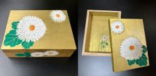 日本画技法と金箔で描く、オリジナル桐箱づくり（絵付け体験）