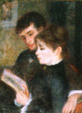 ルノワール《読書するふたり》1877年、群馬県立近代美術館蔵