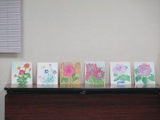 令和5年度「やさしい日本画教室　季節の花を描こう」受講生の作品
