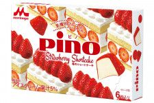 ピノの新作「ピノ 苺のショートケーキ」濃厚生クリーム風アイス×苺チョコでショートケーキ表現