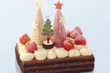 東急フードショーエッジ2023年クリスマス、ビターな生チョコケーキや“梅×抹茶”のアートケーキなど