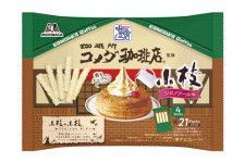 森永製菓×コメダ珈琲店、シロノワール味の「小枝」やソフトクリームのせココア風「チョコボール」