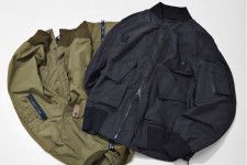sacaiの24年春夏メンズ、シャーリング入りMA-1ジャケット＆リブ切り替えシャツなど