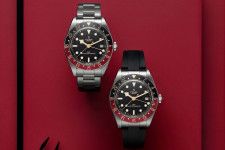 チューダー24年新腕時計「ブラックベイ 58 GMT」バーガンディ×ブラックベゼルにゴールドの目盛り