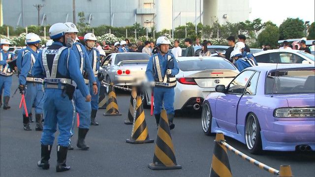 【独自】「不正改造車」が終結する“走り屋の聖地”大黒PAで一斉取り締まり　違反者からあきれた言い訳…外国人観光客も殺到