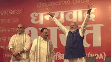 インド総選挙 モディ首相が勝利宣言　与党連合が過半数維持の見通し