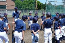 茨城・つくば市で活動する春日学園少年野球クラブの練習風景【写真：川村虎大】