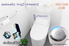 電源に接続して本体をトイレのタンクの上に置くだけで消臭する「TOILET CLEAR ＆Nanowash」