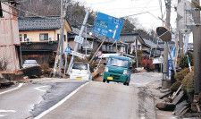 波打った県道、平坦取り戻す　内灘―かほく間６キロ　応急復旧工事が完了