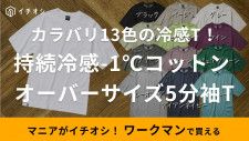 ワークマン「持続冷感-1℃コットンTシャツ」は汗に反応して冷やす！980円だから色チ買いも！