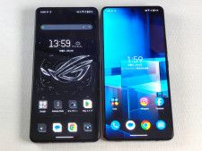 ROG Phone 8（左）とZenfone 11 Ultra（右）。以下も左右の並びは同じ