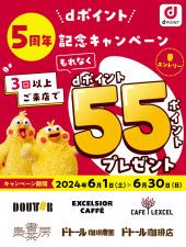 【ドトールグループ】5周年キャンペーン