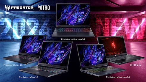 エイサー、「Nitro」「Predator」ブランドからゲーミングノート5モデル20機種を一挙投入　Core Ultra採用モデルも用意