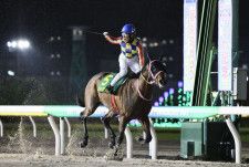 【かしわ記念】シャマルが鮮やかな逃げ切り…川須騎手渾身のガッツポーズでゴール