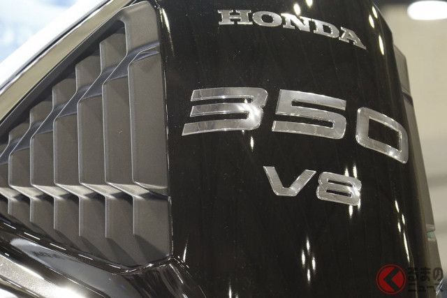 ホンダ“最大”の新型「V8エンジン」搭載モデル登場！ アンダー400万円の“350馬力”5.0リッター仕様！ 精悍デザインがカッコイイ「BF350」とは