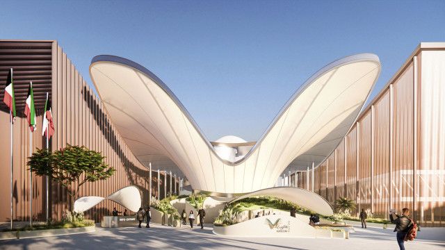 クウェート館、万博デザイン発表　鳥の翼模した開放的な玄関