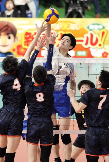 バレーボール はめ込ん tシャツ 駿台学園