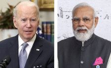 バイデン米大統領（左）、インドのモディ首相（いずれもゲッティ＝共同）