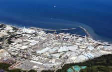 処理水の海洋放出が始まった東京電力福島第1原発＝8月
