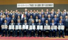 パートナー制度で連携、埼玉　62市町村が協定締結
