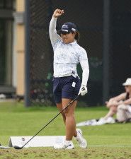 女子ゴルフの畑岡、古江が調整　メジャー第1戦、シェブロン選手権