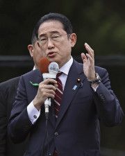 岸田首相が島根入り、街頭演説　衆院補選、議席死守にてこ入れ