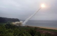 米国の地対地ミサイル「ATACMS」＝2017年7月（韓国国防省提供・ゲッティ＝共同）