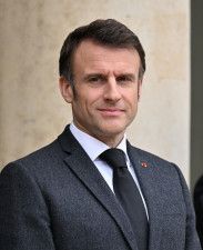 フランスのマクロン大統領（アナトリア通信提供・ゲッティ＝共同）