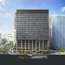三菱地所が商業施設「イムズ」の跡地に新設する複合ビルの完成イメージ（同社提供）