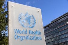 世界保健機関（WHO）本部＝2023年2月、スイス・ジュネーブ（ロイター＝共同）