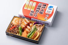 神戸大阪 三種肉めぐり弁当：（株）まねき食品